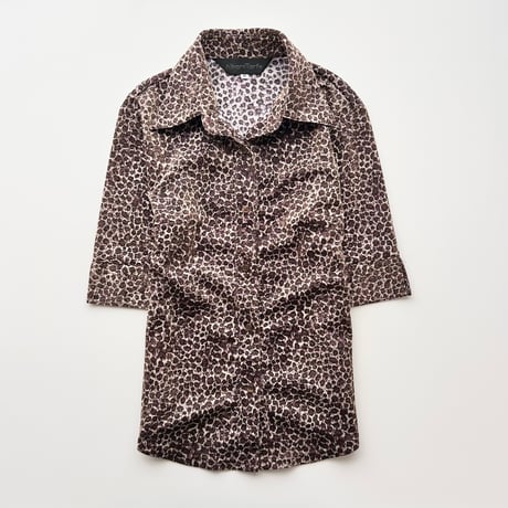 leopard glitter short sleeve shirt