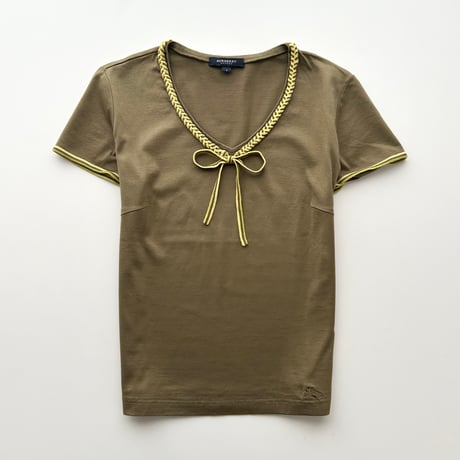 Burberry khaki ribbon T-shirts