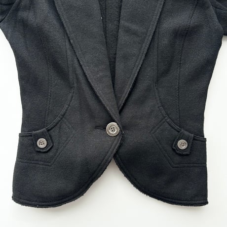 black lame sweat jacket