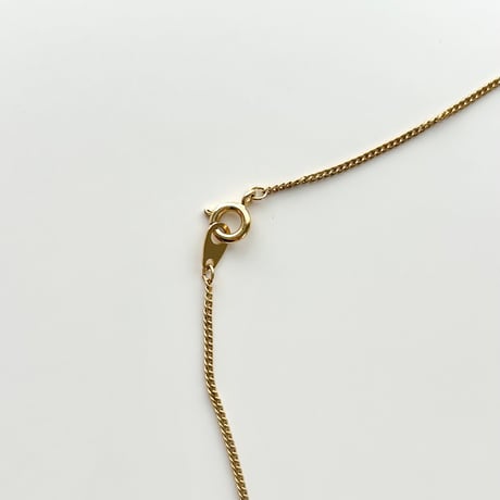 courreges gold×silver round logo necklace