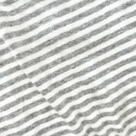 gray striped puff sleeve T-shirts