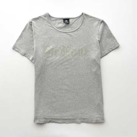 VERSACE gray gold printed T-shirts