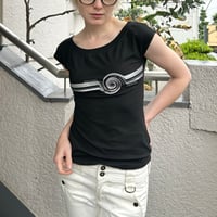 ARMANI black spiral printed T-shirts