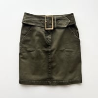 MOSCHINO khaki belt skirt