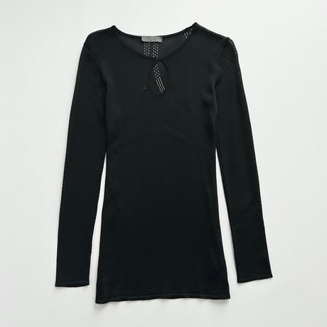 Alexander McQueen black whole knit tunic