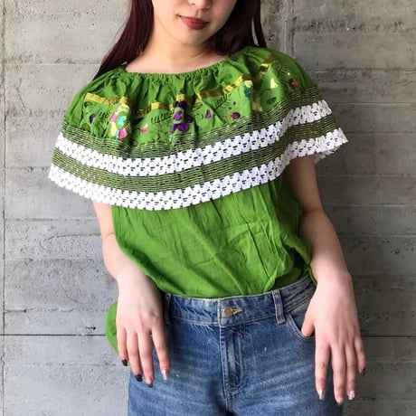 made in MEXICO embroidered cotton tunic