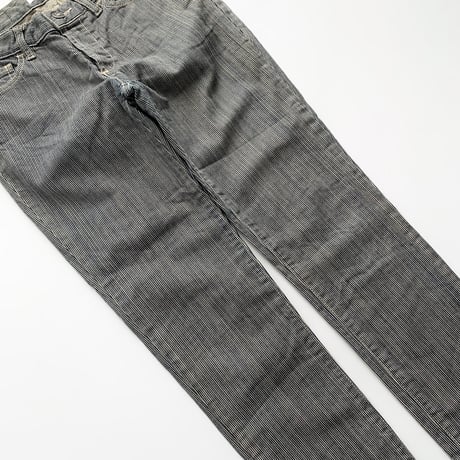 Chloe navy×white striped pants