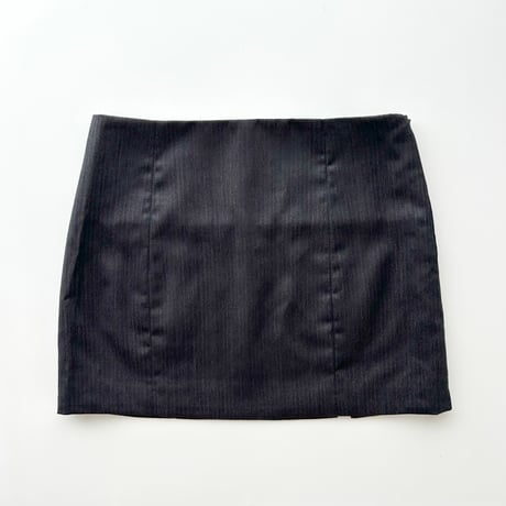 gray striped slit skirt (original item)