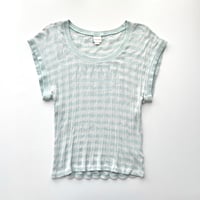 DIESEL blue striped logo tops