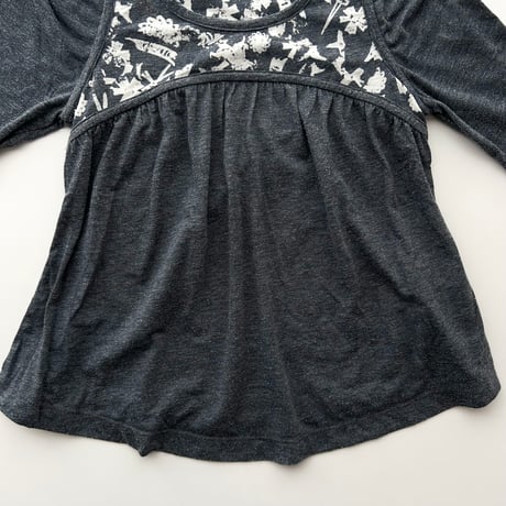 DIESEL navy×white printed tunic
