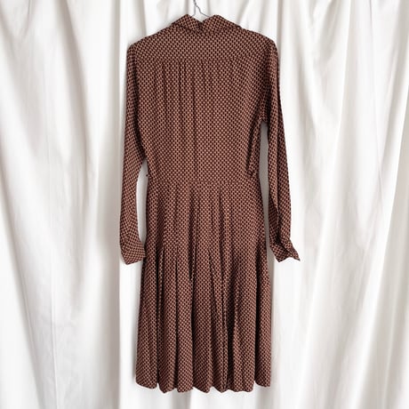 brown retro dress
