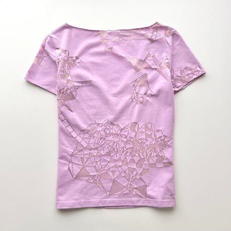 VERSACE purple sheer designed T-shirts