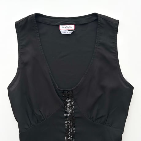made in Italy / black sequins tops