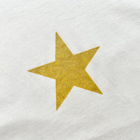 agnes b. yellow glitter star T-shirts