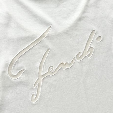 FENDI white back mesh logo designed T-shirts