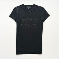 ARMANI black glitter logo T-shirts