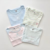 courreges pastel color logo printed tops