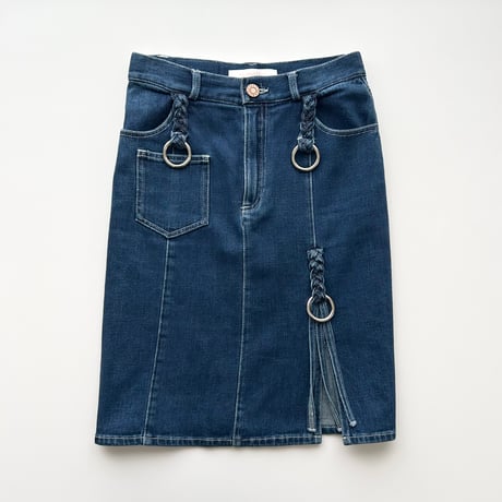 Chloe blue denim designed skirt
