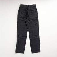 MOSCHINO back embroidery black denim pants