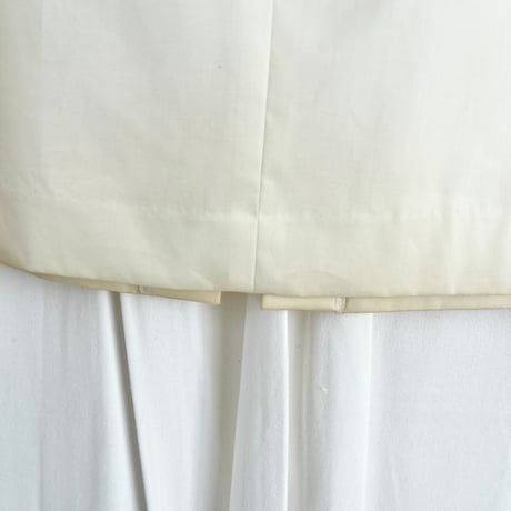 ivory zip designed midi skirt