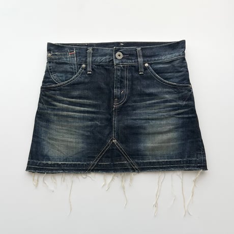 Levi's fringe denim mini skirt