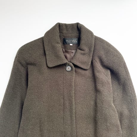 khaki wool long coat