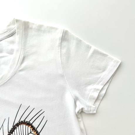 D&G white sequins logo T-shirts