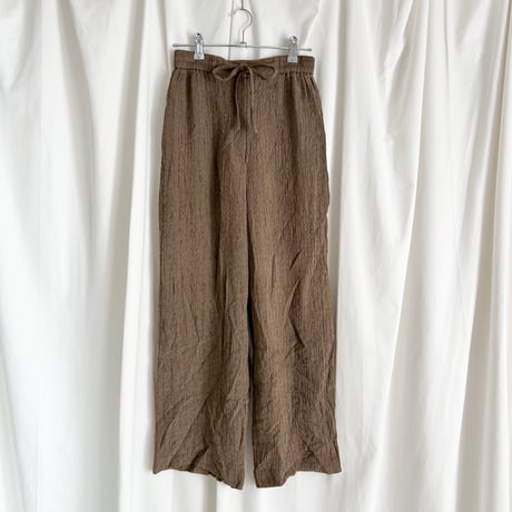 mocha brown jacquard pants