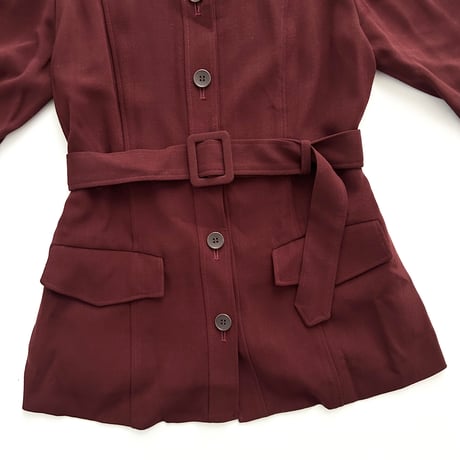 red brown belt middle jacket