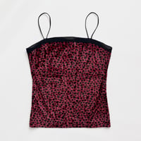 red×black lace velour camisole