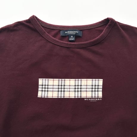 Burberry red brown logo printed tops