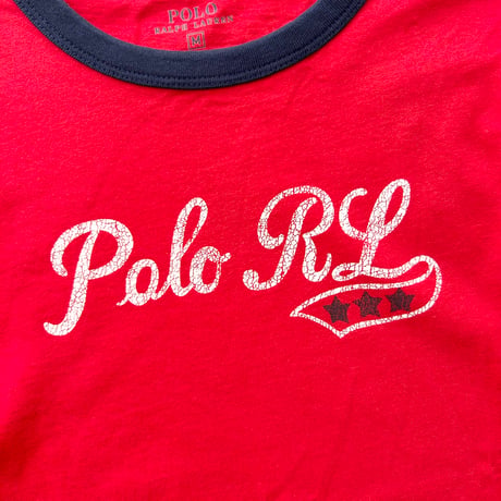 Ralph Lauren red×navy logo printed T-shirts