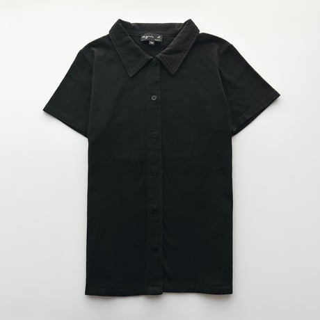 agnes b. black cotton polo shirt