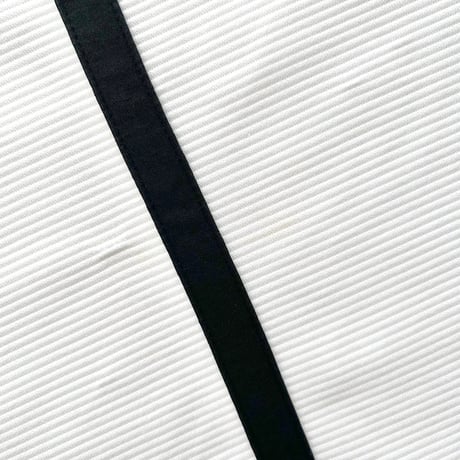 courreges white×black piping logo T-shirts