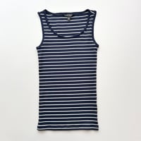 Ralph Lauren navy striped rib tank top