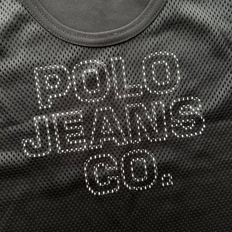Ralph Lauren black×white mesh tank top