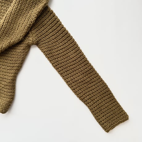 khaki cable knit cardigan