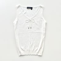 Salvatore Ferragamo white ribbon tops