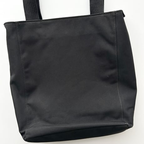 courreges black×silver logo canvas bag