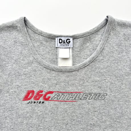 D&G gray logo side designed tank top