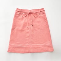 courreges pink ribbon wool skirt