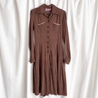 brown retro dress