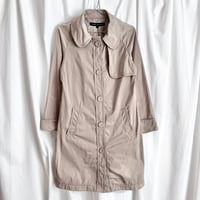 beige designed trench coat