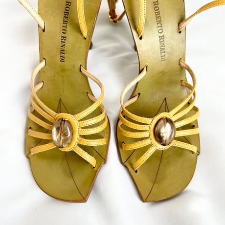 made in Italy / cord sandals 22.5cm