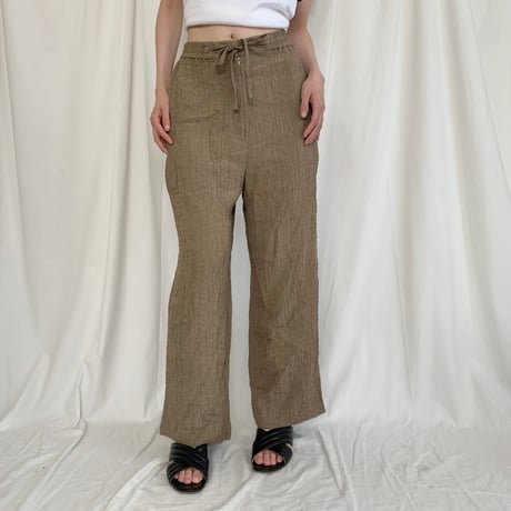 mocha brown jacquard pants
