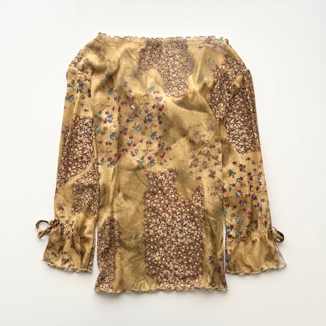 made in France / flower tulle tunic