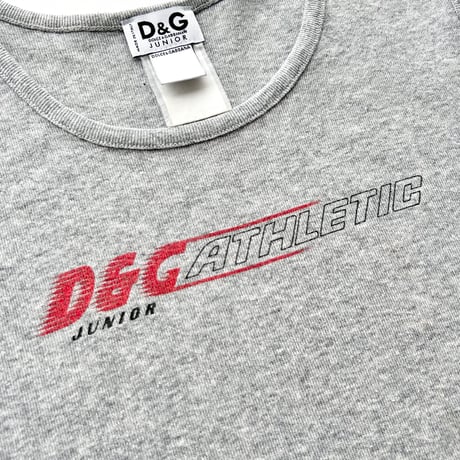 D&G gray logo side designed tank top