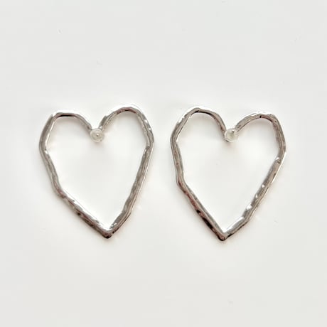 silver heart earrings