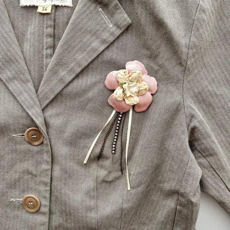 agnes b. beige herringbone jacket