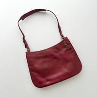 coach red leather shoulder bag